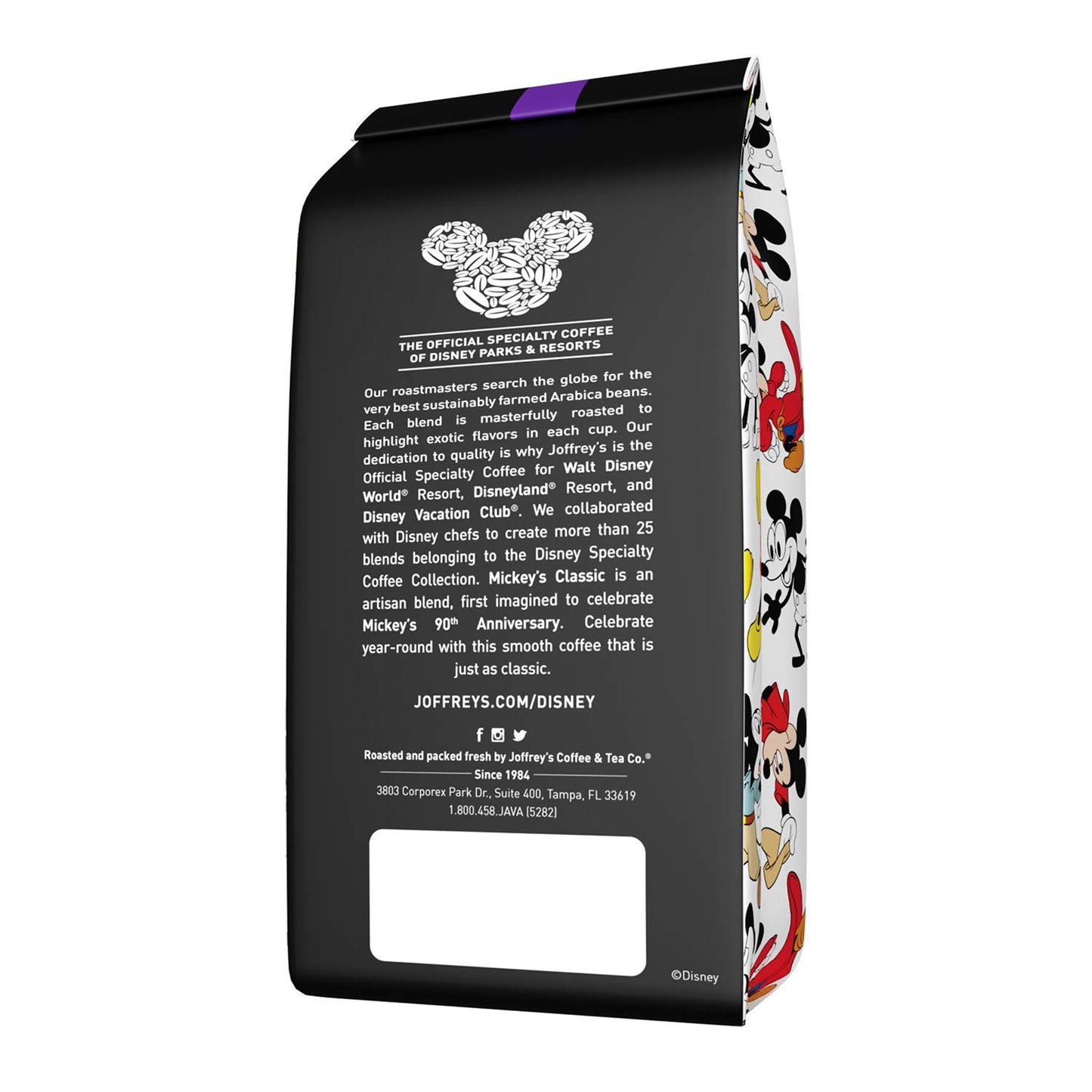 Joffrey's Coffee - Disney Mickey Mouse Classic Blend | Artisan Medium Roast, Arabica Coffee Beans, Smooth & Rich Flavor, Brew or French Press (Whole