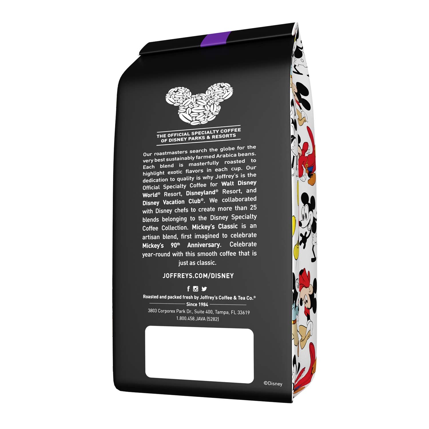 Joffrey's Coffee - Disney Mickey Mouse Classic Blend | Artisan Medium Roast, Arabica Coffee Beans, Smooth & Rich Flavor, Brew or French Press (Whole