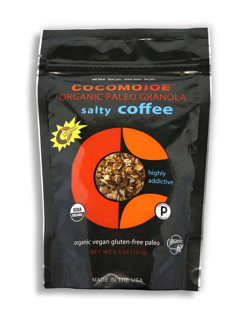 Cocomo Joe Foods Organic Paleo Granola, Salty Coffee, 4.5 Oz