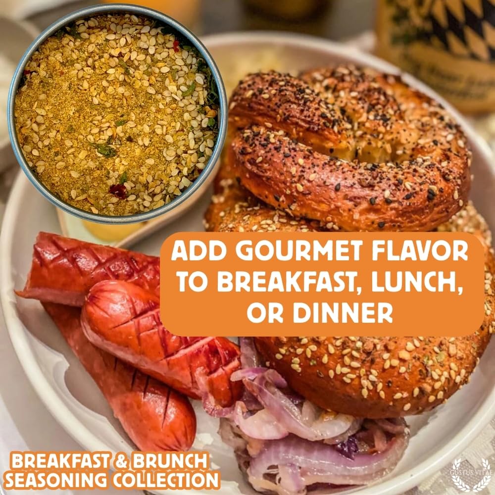 Breakfast & Brunch Seasoning Set - Artisanal Spice Blends Six Pack | Authentic Small Batch Seasonings | 6 Gourmet All Natural Spices | Hand Packed