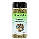 Taste Valley Italian Seasoning Blend 6 oz - Gluten Free Dried Herb Mix with Garlic Basil Oregano Rosemary Thyme - For Pasta Pizza Chicken Vegetables