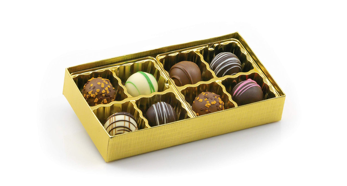 Mignon Chocolate elite luxury chocolate Truffles Collection - Handmade Gourmet Dark Chocolate Candied (Truffles, 8 Piece)
