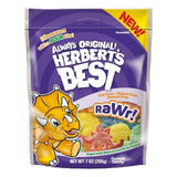 Herbert's Best RaWr, Sour Dinosaur Gummy Candy, Vegan, Natural Colors & Flavors, 7 oz Bag