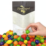 SweetGourmet Assorted Fruit Shaped Gum Filled with Candy, 1.5-Pound Bulk Bag, Seedling Gumballs