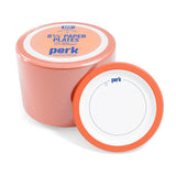 Perk 8.5 Inch Paper Plates, 125 Count, Medium-Weight Microwave Safe Disposable Plates for Everyday Use & Parties
