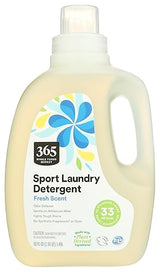 365 by Whole Foods Market, Sport Laundry Detergent, Fresh Scent, 33 HE Loads, 50 Fl Oz (Pack of 1)