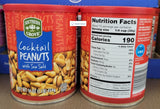Southern Grove Cocktail Peanuts with Sea Salt 16oz 454g (Two Cans)