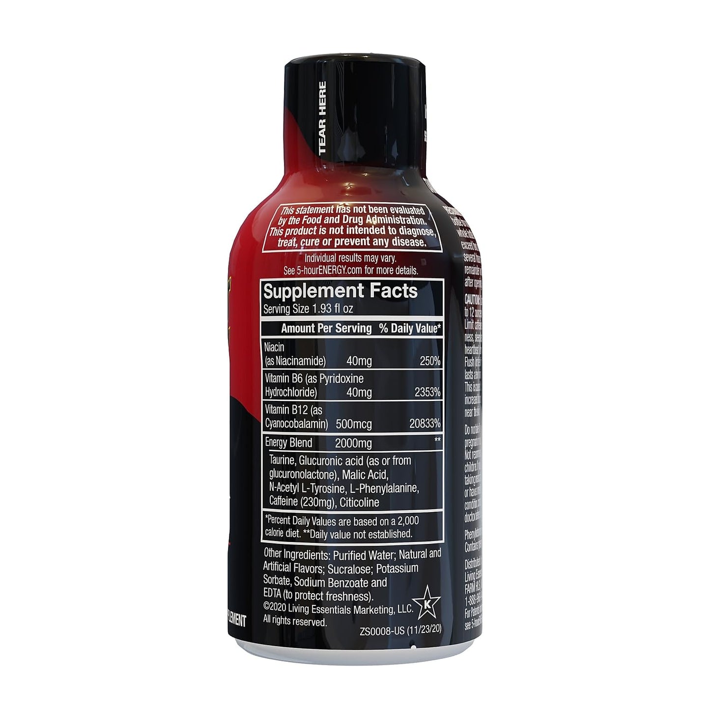 5-Hour Energy Extra Strength Beverage, Black, Berry, 46.32 Fl Oz