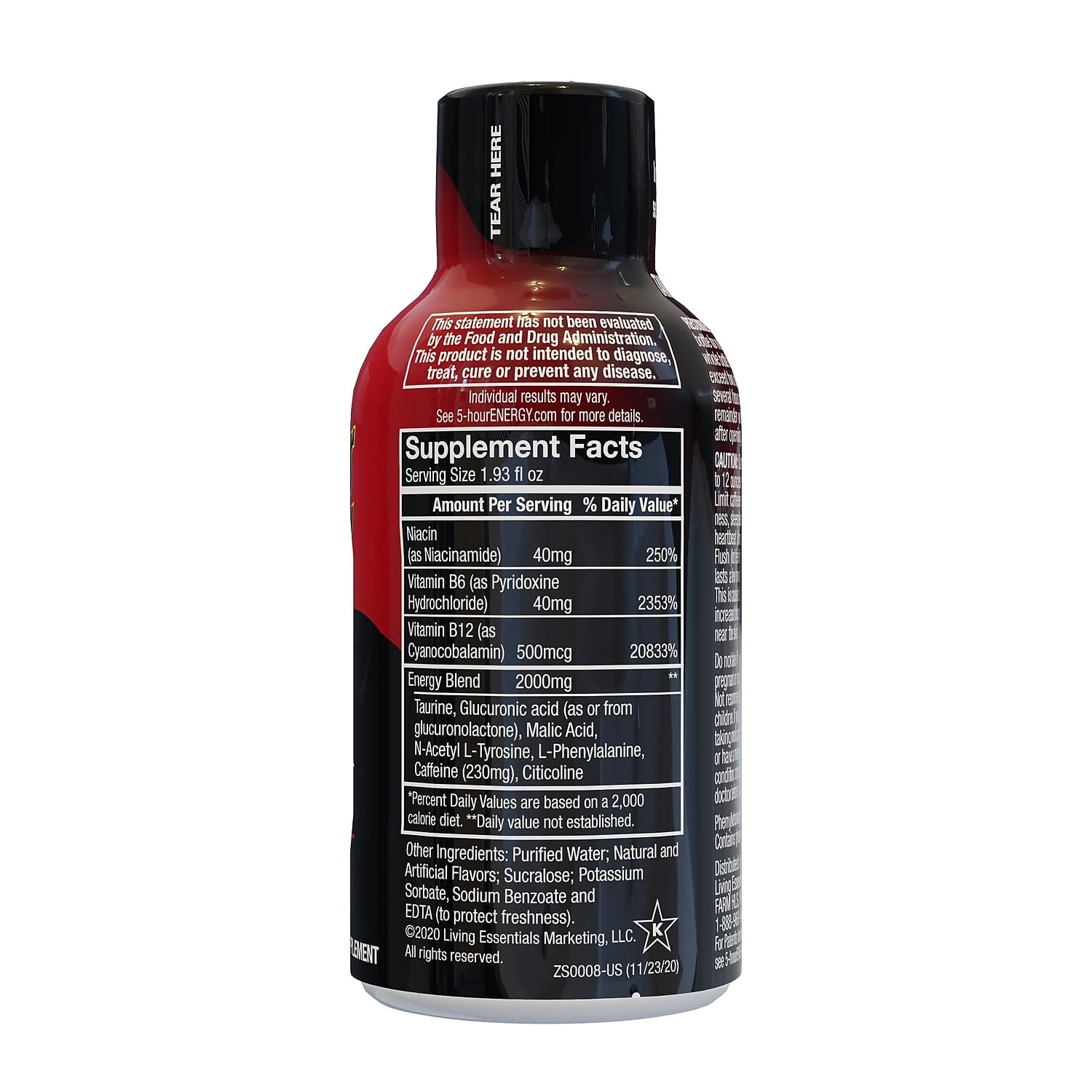 5-Hour Energy Extra Strength Beverage, Black, Berry, 46.32 Fl Oz