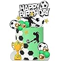 36 PCS Soccer Cake Toppers - Football Cake Decorations for Soccer Theme Party Supplies