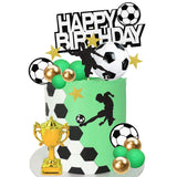 36 PCS Soccer Cake Toppers - Football Cake Decorations for Soccer Theme Party Supplies