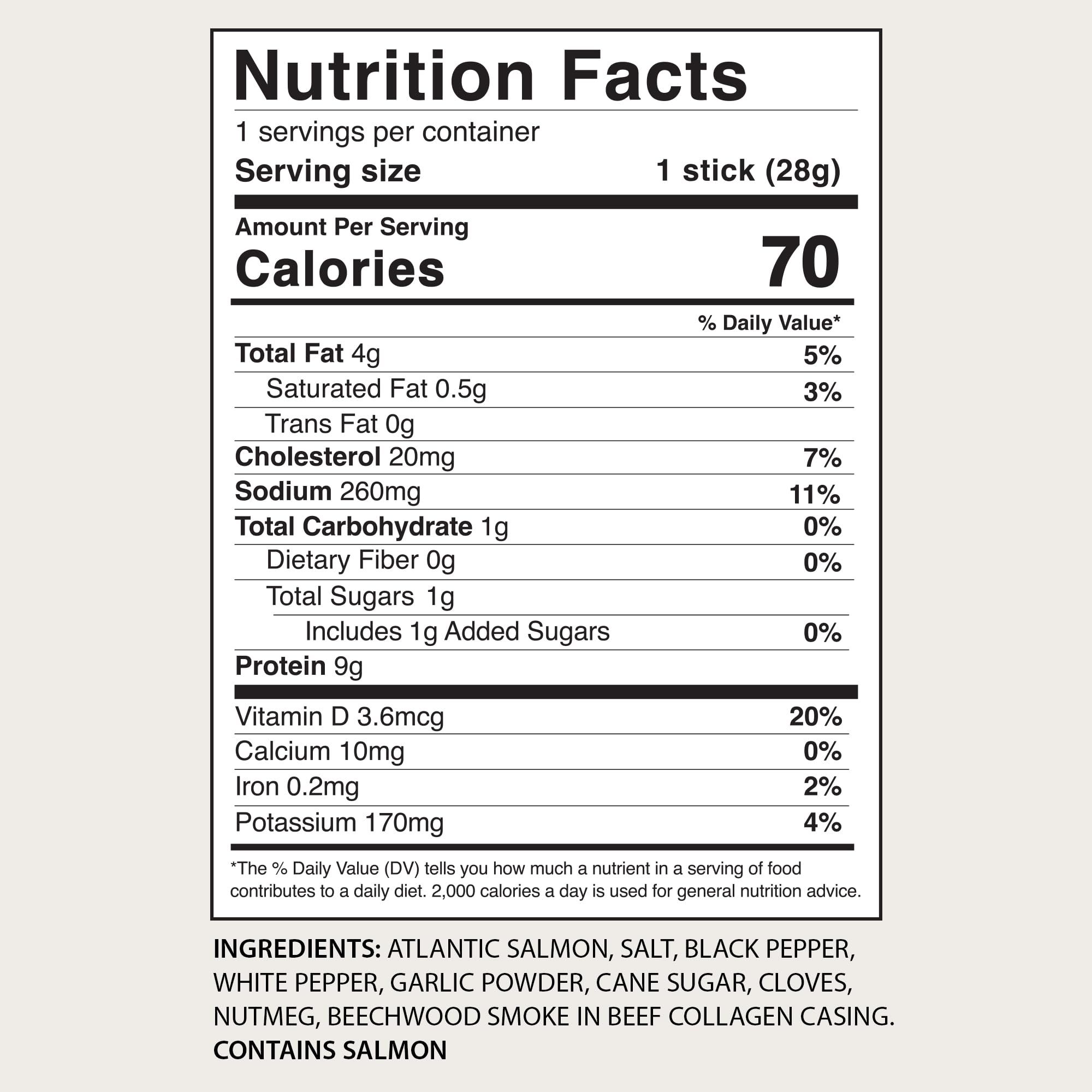 Surfsnax Salmon Jerky Snack Sticks - Sustainably Farmed Beechwood Smoked Salmon Jerky Snacks - High in Protein, Omega-3's, Keto, Paleo, Whole30, 10