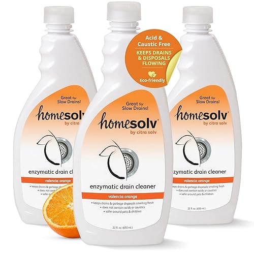 Homesolv Enzyme Drain Cleaner and Deodorizer - Breaks Down Grease Build Up, Eliminating Odors and Smells, Septic Safe, Non-Caustic Sink Drain