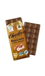 Chocolove, Bar Milk Chocolate Hazelnuts, 3.2 Ounce