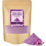 Soeos Purple Sweet Potato Powder, 8oz (227g) - 100% Natural, Vibrant for Smoothies, Baking & Cooking, Resealable Bag for Freshness