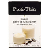 Proti-Thin High Protein Creamy Vanilla Pudding/Shake Mix, 15g Protein, Low Calorie, Low Carb, Low Fat, Low Sugar, No Gluten Ingredients, Aspartame
