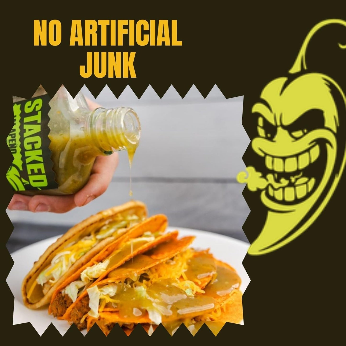 Stacked Hot Sauce Variety Pack - Original Jalapeño, Sweet Habanero, and Jalapeño Lime - Pack of 3, 6.7 fl oz Each - Gourmet Spicy Condiment Made