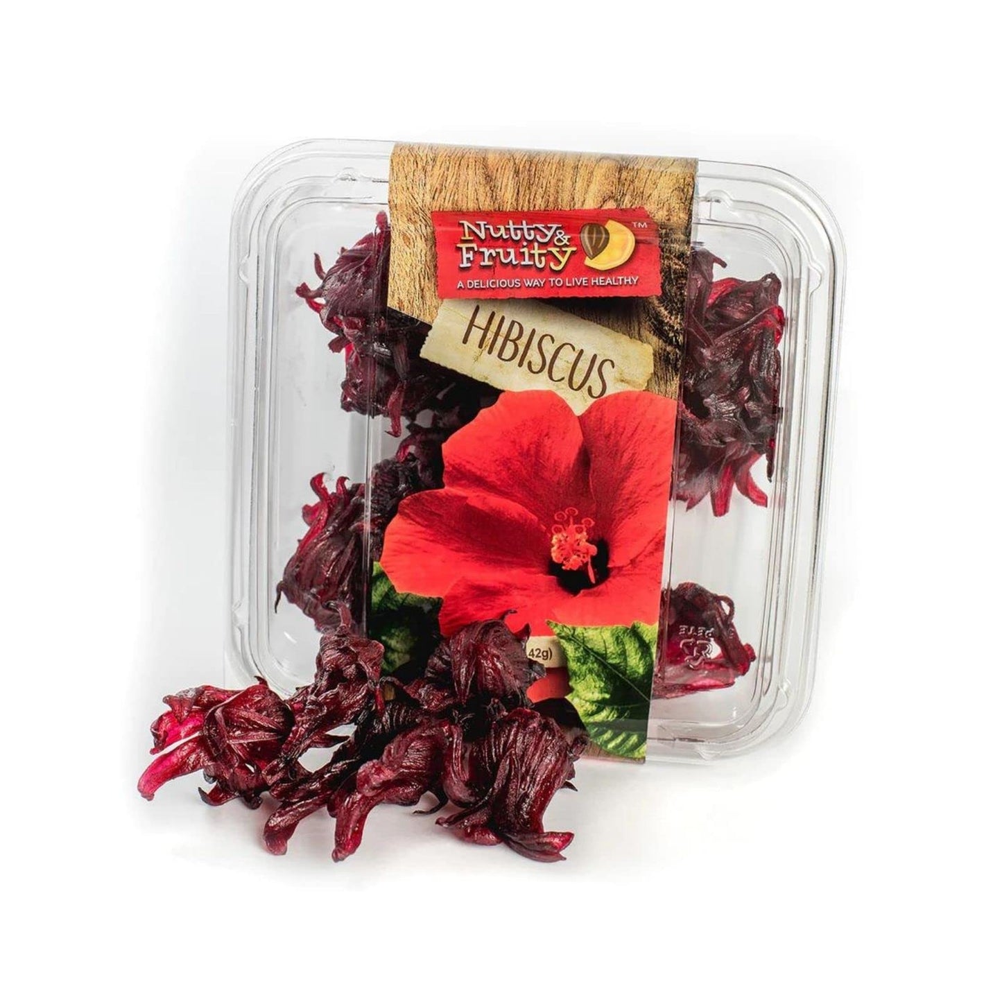 Nutty & Fruity - Dried Eatable Hibiscus Flower - Healthy Snack, Non-GMO, Vegan, Gluten-Free (5 oz)
