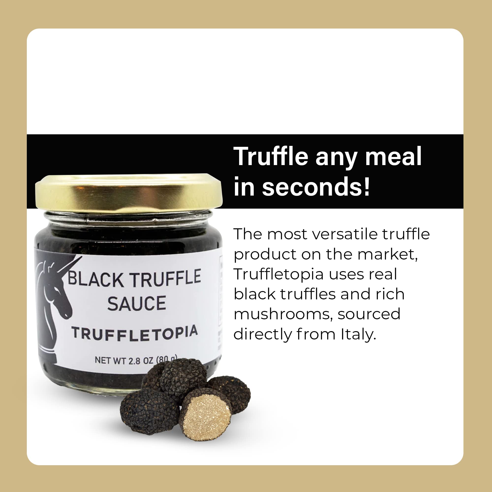 Truffletopia I Black Truffle Sauce 2-Pack I With Real Natural Black Truffles I For Seasoning, Cooking & Baking I Gluten Free, Non-GMO, No MSG