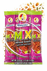 Manzela Spicy Snack Mix | Contains Roasted Peanuts, Fava Beans & Crunchy Corn Sticks, High Protein Snack with a Bold Mexican Twist, Great