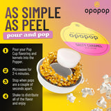 Opopop Microwave Popcorn - Pop Cups Salty Caramel 6-Pack, Non-GMO Gourmet Popcorn Kernels & Popcorn Flavoring, Caramel Popcorn, Gluten Free Snacks