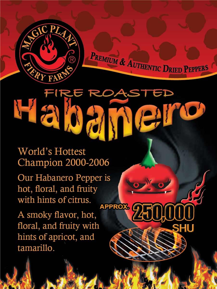 Smoked Habanero Pepper Flakes by Magic Plant, 1 Lb Bulk - 100K - 350K SHUs, Rich and Smoky Flavor, All Natural Crushed Chili - Ideal for BBQ Rubs