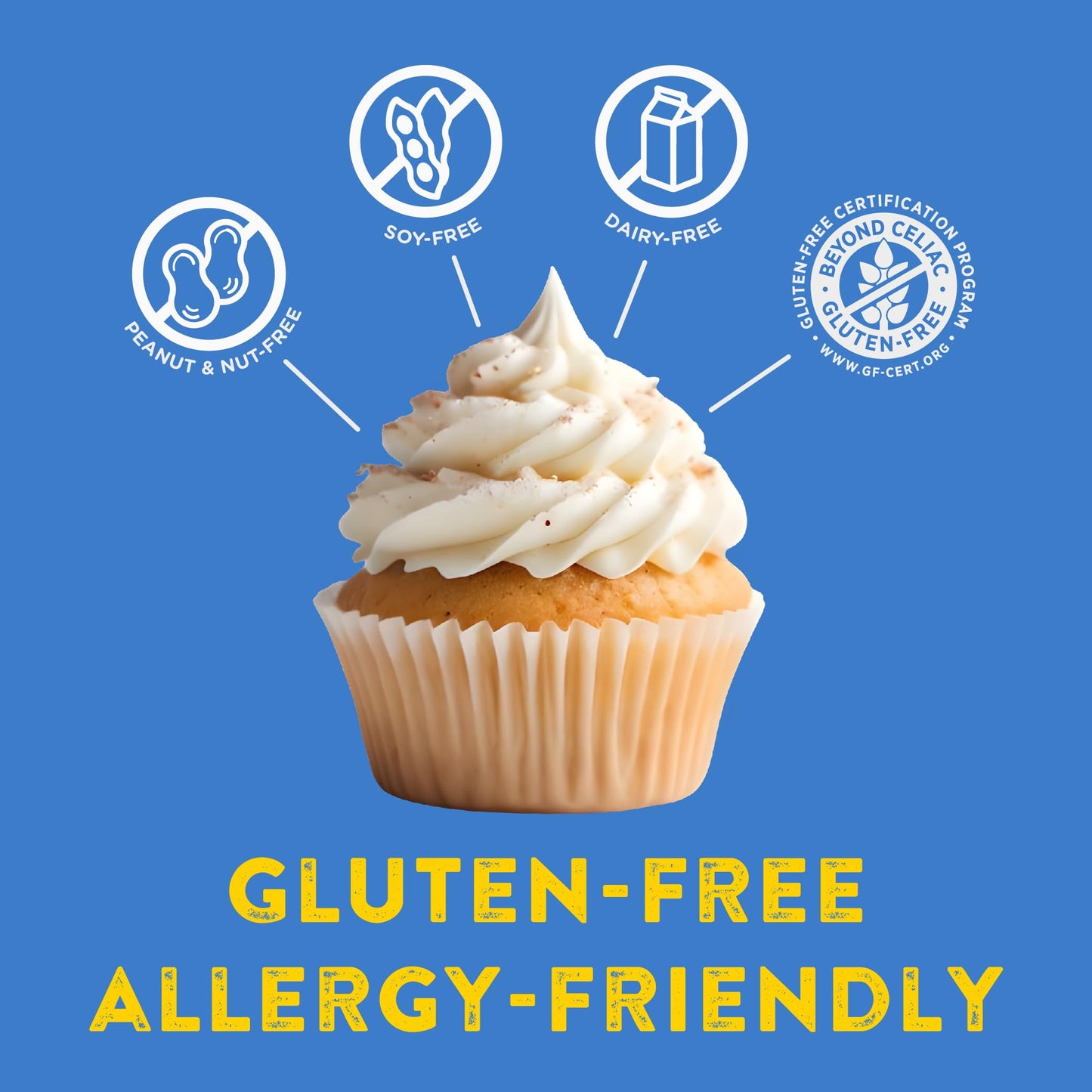Kinnikinnick Cake Mix Variety Pack - Angel Food Cake, White Cake and Chocolate Cake Mixes- Gluten Free, Allergy Friendly Cake Mixes - 3 Pack, 1 of Each