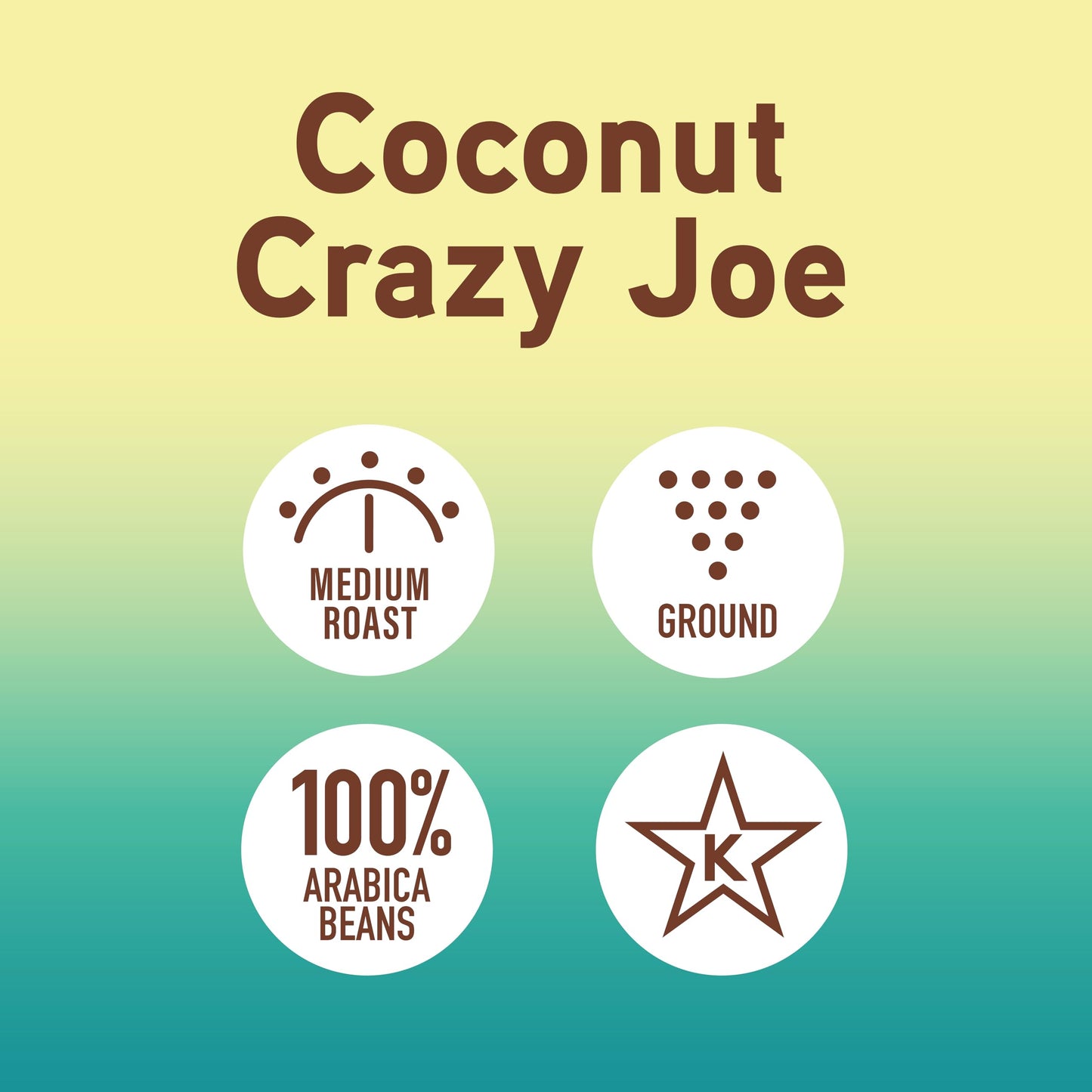 Joe Knows Coffee Coconut Crazy Joe, 12 oz Bag - Medium Roast Coffee