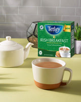 Tetley Irish Breakfast Premium Black Tea, 80 Tea Bags, Rainforest Alliance Certified