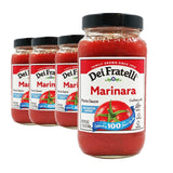 Dei Fratelli Marinara Pasta Sauce (24 oz. glass jars, 4 pack) - Vine-Ripened - No Water Added, Not from Paste - Non-GMO, Gluten-Free