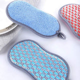 YANCAI 1 Pc/4 Pcs Multi-Purpose Scrub Sponges for Kitchen, Non-Scratch Microfiber Sponge Along with Heavy Duty Scouring Power(Red 4Pcs)