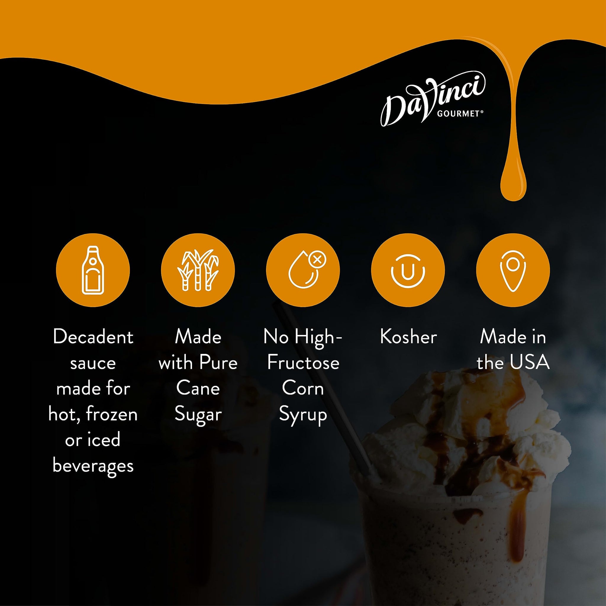 DaVinci Gourmet Sugar Free Caramel Sauce, 64 Fluid Ounces (Pack of 1)