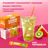 Dunkin’ Zero Sugar Refreshers Singles To Go! Powdered Drink Mix, 30 Ct Variety Pack, Energy from Green Tea, Aspartame-Free, Just Add Water