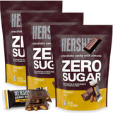 Zero Sugar Milk Chocolate Candy with Almonds, 3-Pack - Individually Wrapped Mini Candy Bars, Sugar Free Chocolate Perfect for Low Carb Diets