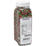 DECOPAC Christmas Fusion Mix Candy Sprinkles, 26oz, Fancy Sprinkles in Handheld Container, Festive Edible Sprinkles For Holiday Celebration Cakes