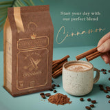 Cinnamon Flavored Whole Bean Coffee - 100% Arabica, Single Origin, Medium Roast, Naturally Sweetened, Warm and Spicy Flavor - by Coffea Flavor