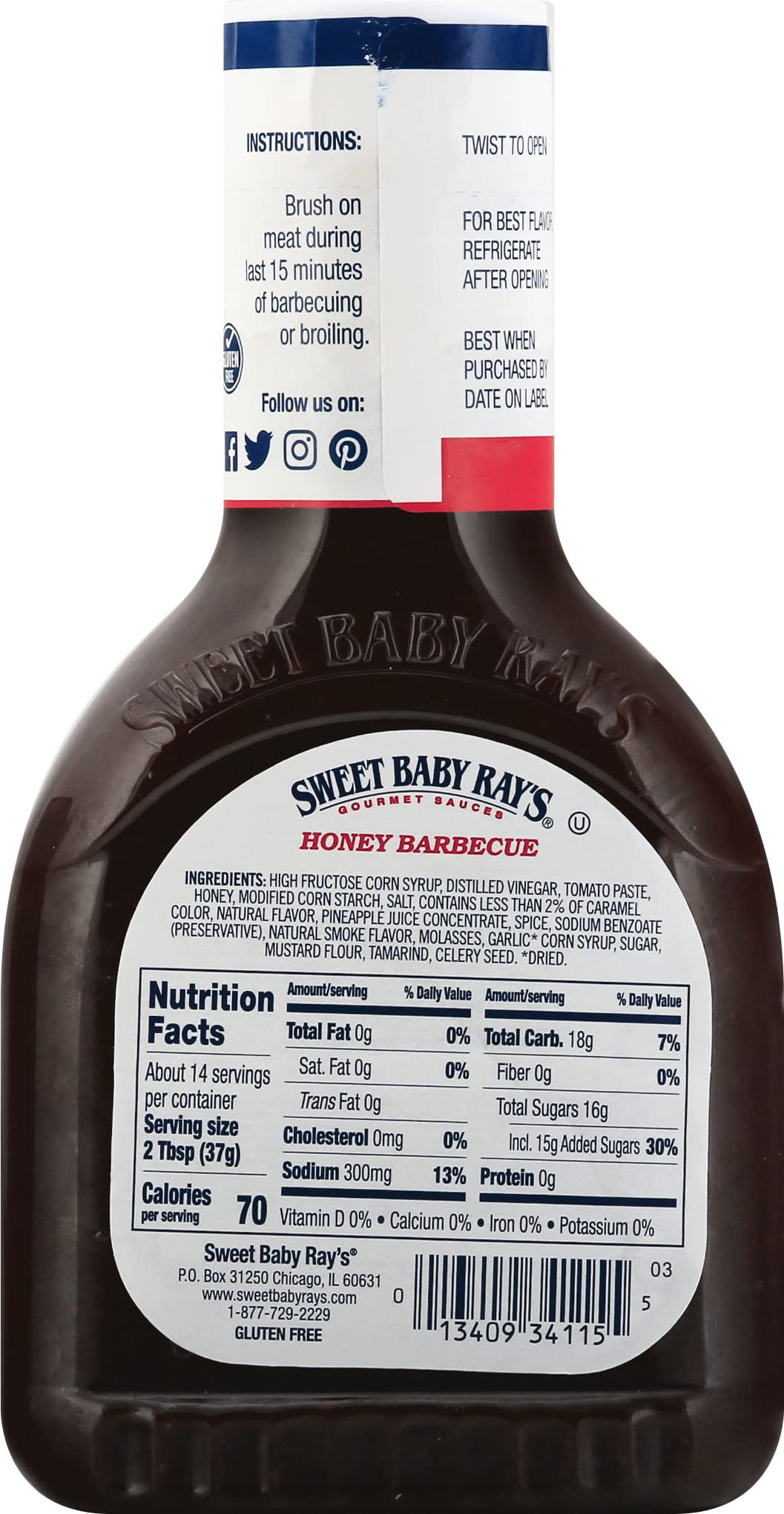 Sweet Baby Ray's Hickory & Brown Sugar, Honey and Sweet n Spicy Barbecue Sauce Variety Pack, 3 ct.