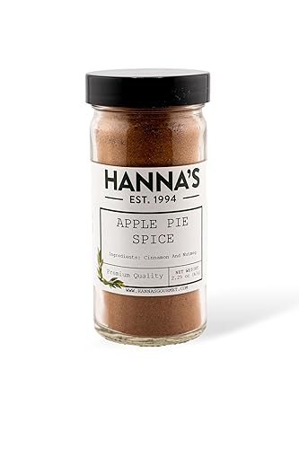 Hanna's Apple Pie Spice, Premium Quality, 4 fl oz Glass Jar