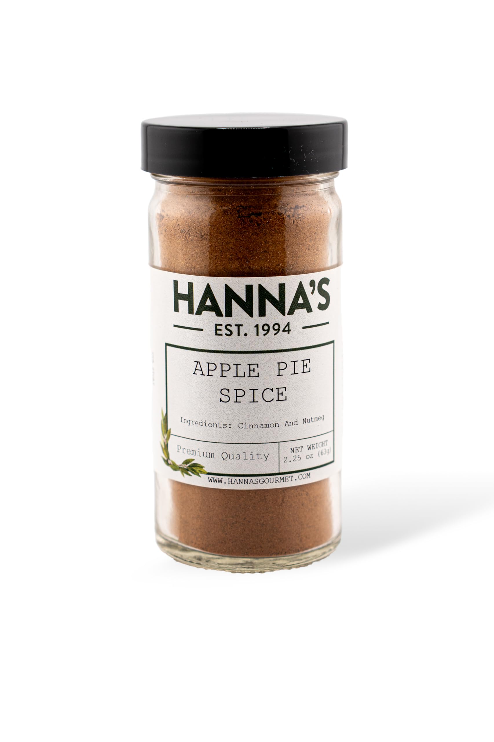 Hanna's Apple Pie Spice, Premium Quality, 4 fl oz Glass Jar