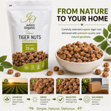 Julia's Organic Tiger Nuts (37 oz | Raw Snacks) Premium Raw Tiger Nuts | Gluten Free Snack, Non-GMO | Prebiotic Fiber | Paleo Friendly | Low