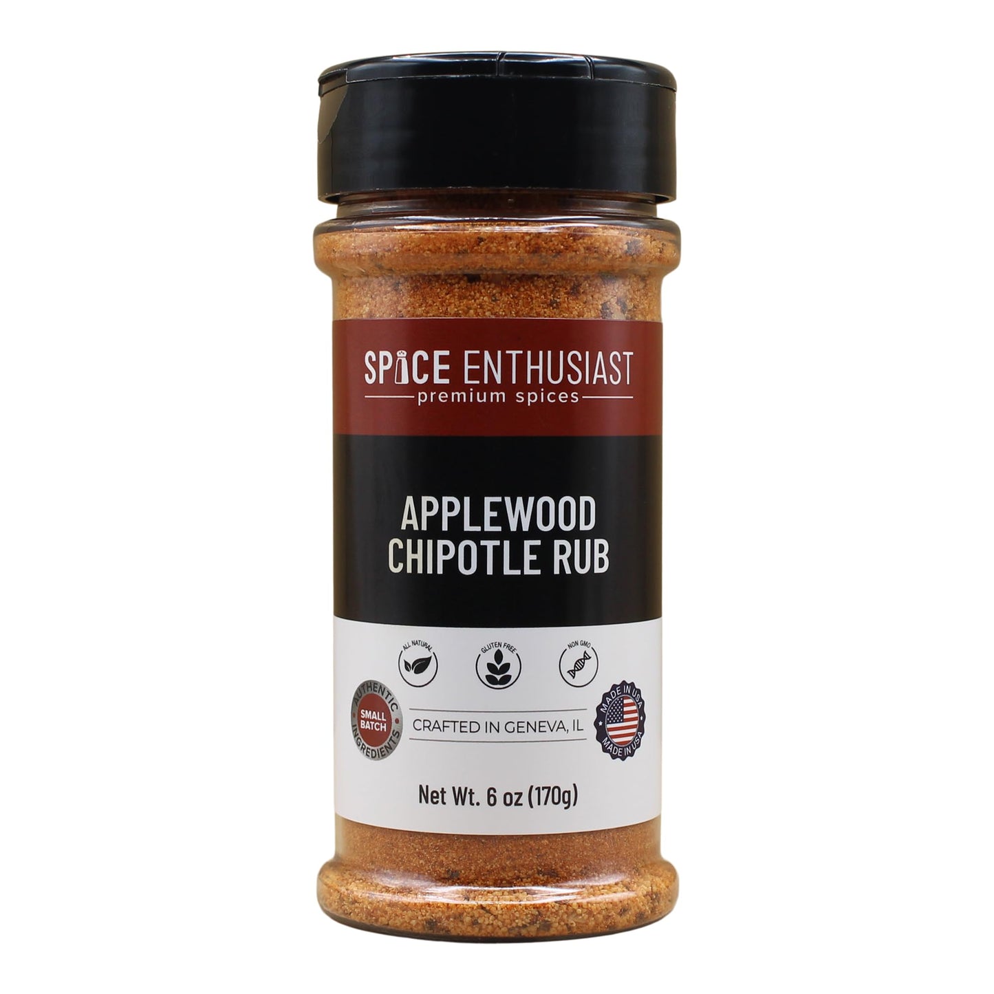 Spice Enthusiast Applewood Chipotle Rub - 6 oz
