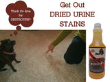 DESTROYER - Best Permanent Urine Stain and Odor Remover. No More Re-Marking. Dissolve and Neutralize the Urine Salts. Spot and Stain Gone for Good.