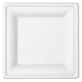 Responsible Products 100% Compostable 6 Inch Square Paper Plates White (50 Pack), Disposable Paper Plates Heavy Duty, Biodegradable & Eco-Friendly
