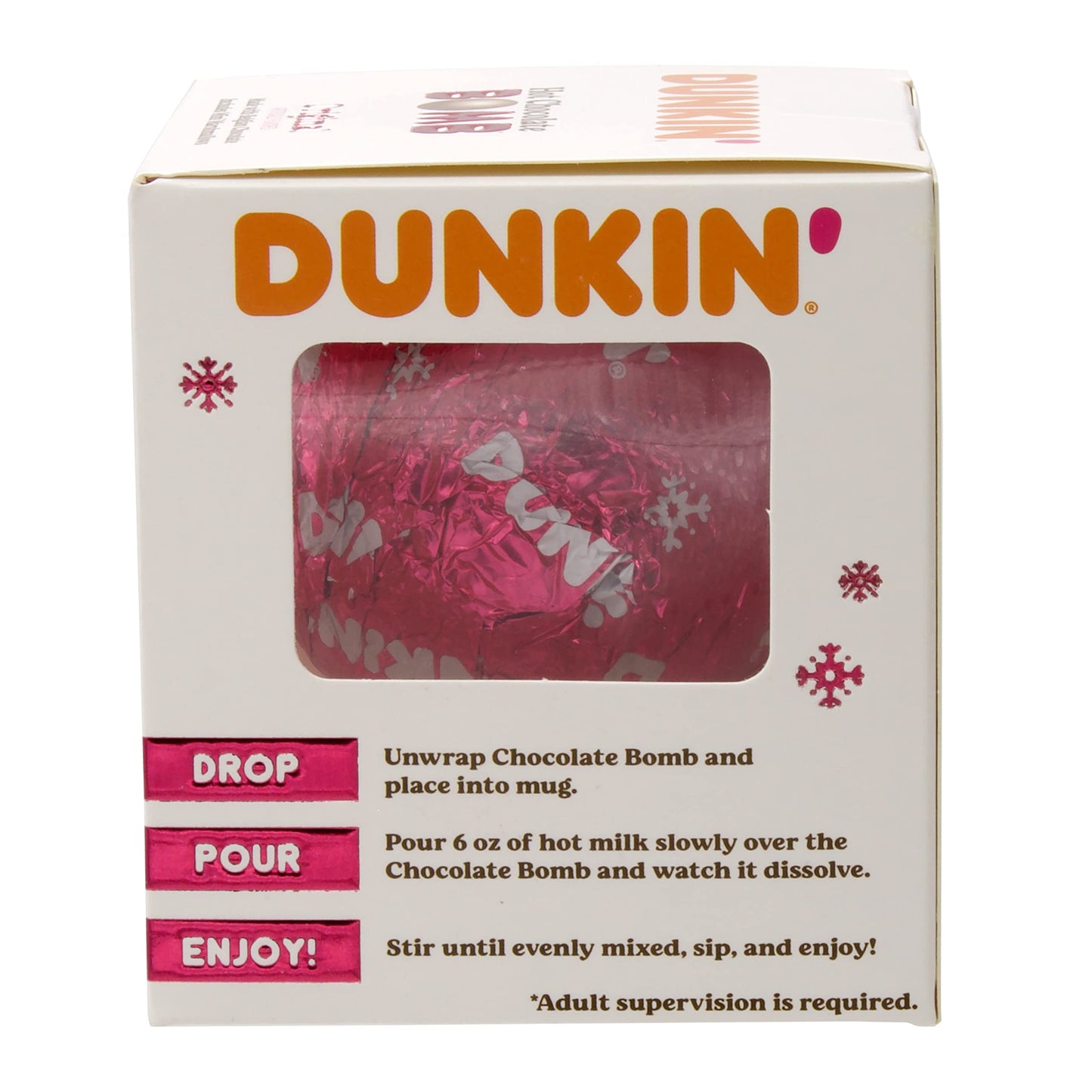 Dunkin' Original Hot Chocolate Bomb, Melting Belgian Milk Chocolate Ball Filled with Mini Marshmallows, Hot Cocoa Treat, 1.6 ounce by Frankford Candy
