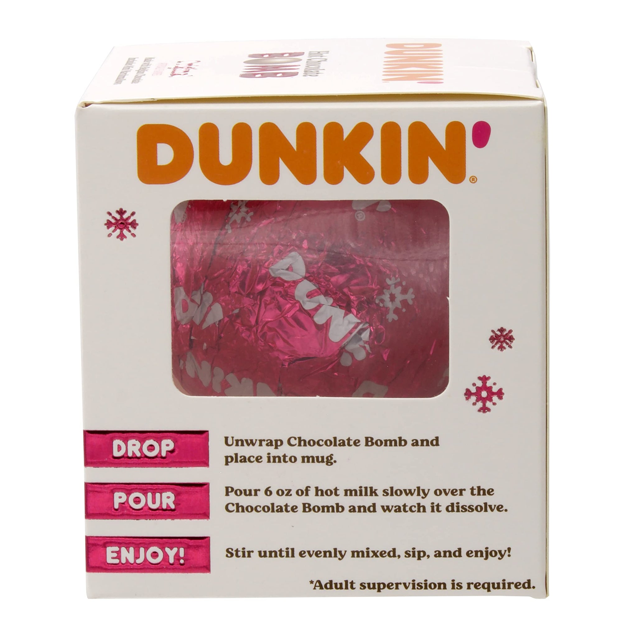 Dunkin' Original Hot Chocolate Bomb, Melting Belgian Milk Chocolate Ball Filled with Mini Marshmallows, Hot Cocoa Treat, 1.6 ounce by Frankford Candy