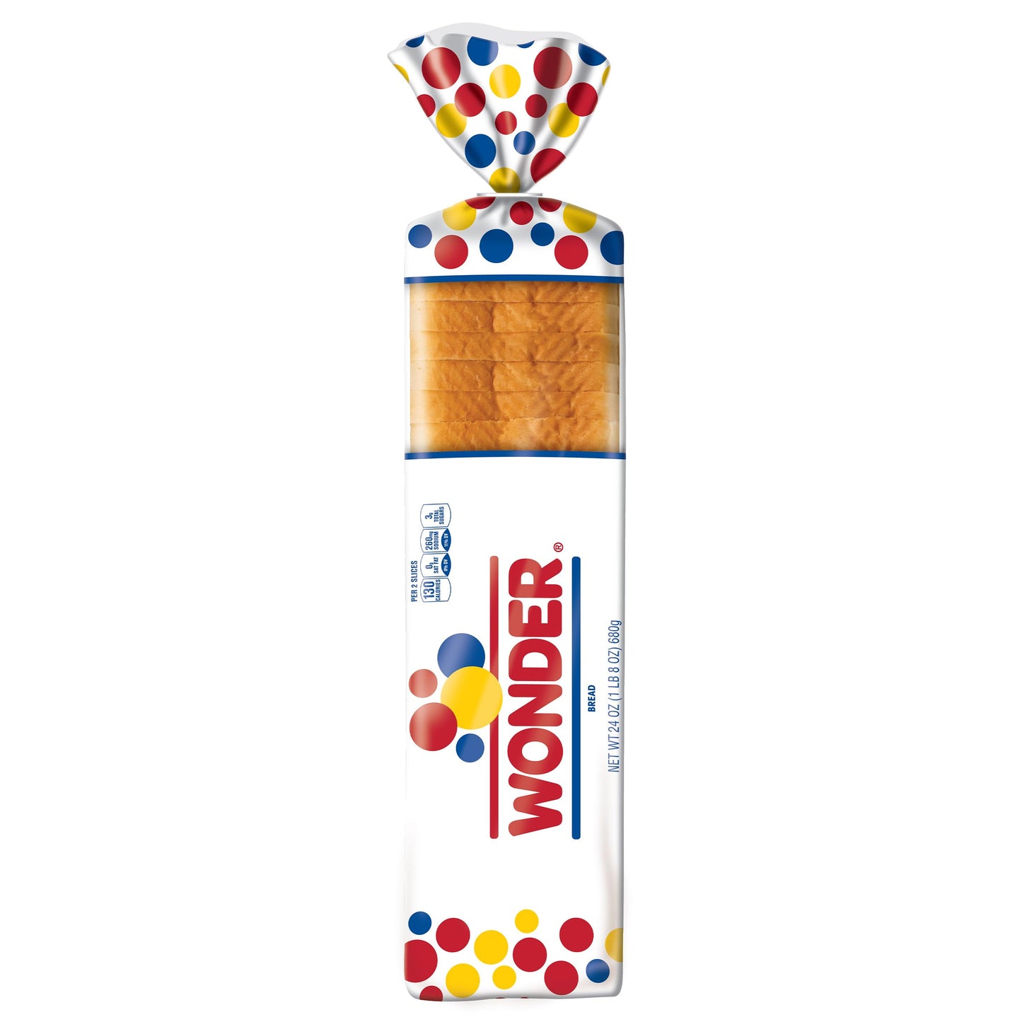 Wonder Bread Giant White Sandwich Bread, Sliced White Bread, 24 oz Loaf