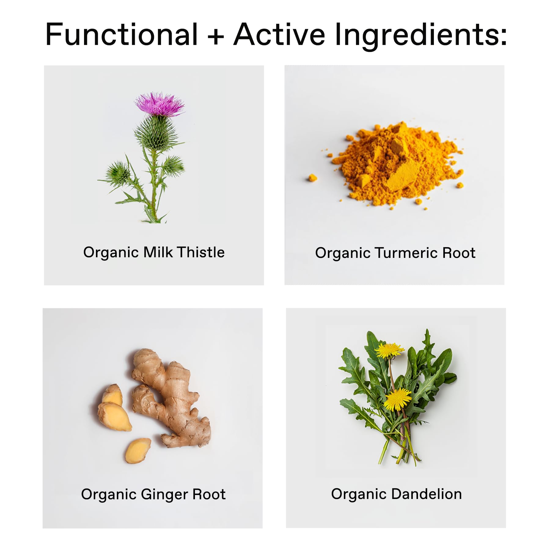 +GNGR Liver Cleanse Detox & Repair, Cold-Pressed Ginger Shot with Organic Milk Thistle, Dandelion, Turmeric & Ultra-High Absorption Curcumin for Liver