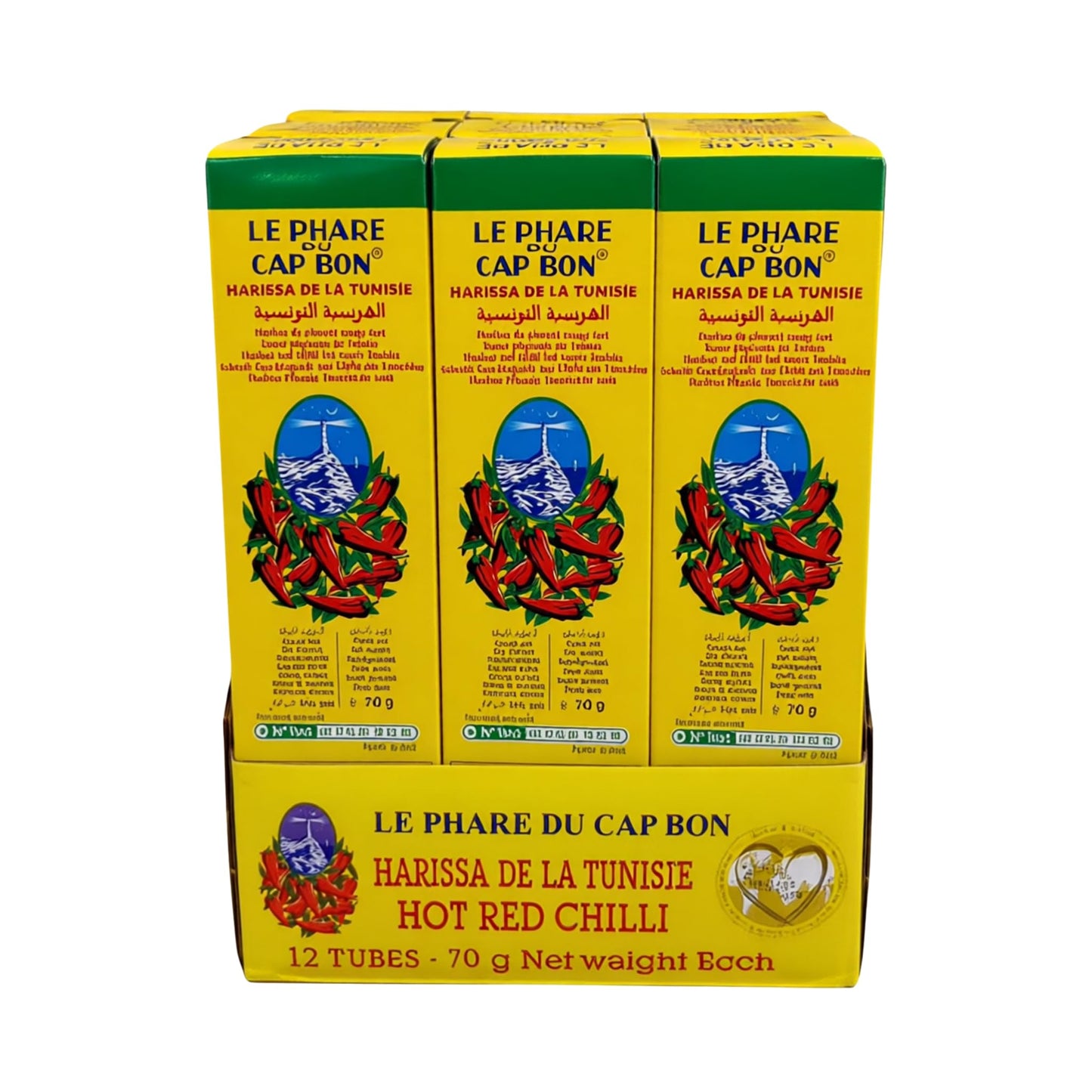 Le Phare du Cap Bon Harissa Paste in Tube - Authentic Tunisian Harissa Berbere spice Sauce, Chili Pepper Paste & Seasoning, Spicy Red Pepper Condiment