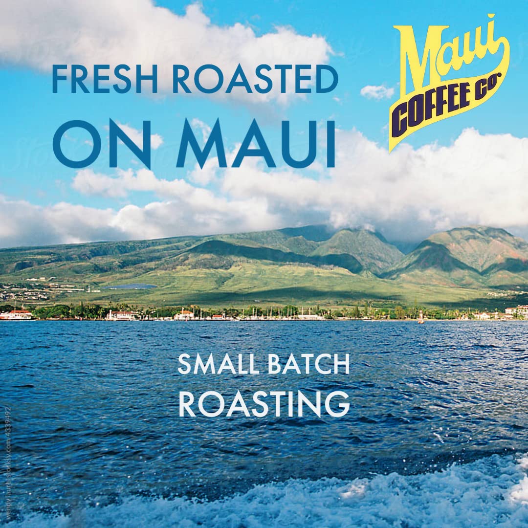 Maui Coffee Company, Decaffeinated Coffee, Ground, Medium to Dark Roast, 7 oz. Bag