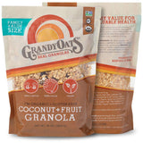 GrandyOats Coconut with Fruit Granola, Certified Organic, Gluten Free, Family Value Size, 36oz bags (Pack of 2)